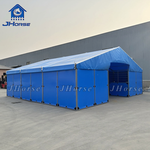 Çin'de At Etkinlikleri İçin 10x10ft Prefabrik Galvanizli Taşınabilir PVC At Ahırı Geçici At Bölmesi - Product Image 4