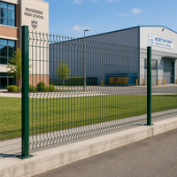 Panneau de clôture en treillis soudé 3D anti-escalade, clôture de sécurité extérieure avec revêtement imperméable pour écoles et usines