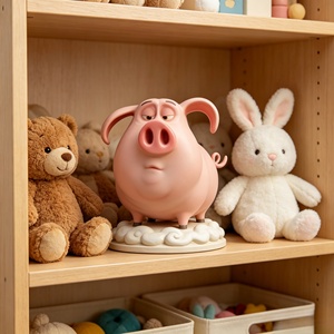 Figura Decorativa Moderna Personalizable BZY para el Hogar, Linda Figura de Resina de Cerdito Volador para la Habitación de <span class=keywords><strong>los</strong></span> Niños - Product Image 6
