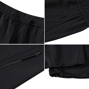 กางเกงคาร์โก้ลำลองสีทึบคลาสสิกสำหรับผู้ชายมีซิปด้านข้างกางเกงทรงหลวมซักได้มีกระเป๋า - Product Image 2