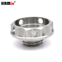 HRMin - Tapón de Rosca para Tanque de Aceite de Motor de Automóvil y Motocicleta, Color Plateado, Alto Rendimiento