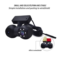 Caméra embarquée GPS 360° étanche avec 6 LED infrarouges, vision nocturne, double objectif, interface USB, petite caméra de recul discrète avec enregistrement