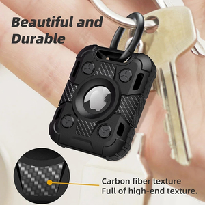 Funda protectora de silicona blanda para Apple <span class=keywords><strong>Airtag</strong></span>, carcasa con llavero, armadura de tanque, GPS, antipérdida, a prueba de golpes, dispositivo de TPU para etiquetas de aire - Product Image 6