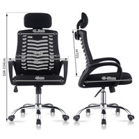 Chaise de bureau ergonomique pivotante en maille avec appui-tête et soutien lombaire pour bureau de direction et salle de réunion – Vente en gros usine