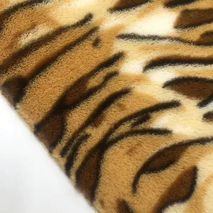 ซูพีเรียเสือนุ่มพิมพ์ Pv ผ้ากำมะหยี่สำหรับของเล่นเสื้อผ้า Hometextile ของเล่นเสือ