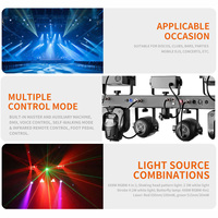 Barra de Luces Portátil 5 en 1 Gig Bar Move Head Beam Derby, Iluminación para DJ, Láser, Estroboscópico, Efecto de Luz Par, Soporte para Cabeza Móvil, Barra T para Escenario DJ