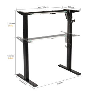Escritorio Elevador Moderno Charmount de Aluminio Plateado con Función de Ajuste de Altura para Uso con Computadora CT-MCD-1SBA - Product Image 6