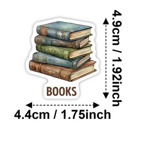 Adesivi Personalizzati <span class=keywords><strong>Acquerello</strong></span> 50 Pezzi, Decalcomanie OEM per Diario, Laptop, Fai da Te - Tema Vita Quotidiana Accogliente e Rilassante - Product Image 3
