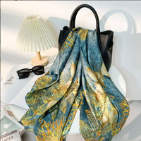 Écharpe longue en soie de mûrier pour femme, imprimée, de luxe, pour le cou ou comme foulard, accessoire de mode élégant, doux et léger