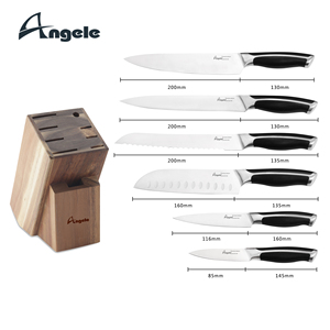2025 meilleure vente ABS poignée pleine Tang en acier inoxydable Santoku pain Chef couperet maison couteaux <span class=keywords><strong>de</strong></span> <span class=keywords><strong>cuisine</strong></span> <span class=keywords><strong>ensemble</strong></span> avec bloc <span class=keywords><strong>de</strong></span> couteaux - Product Image 2