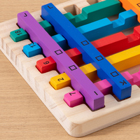 Juego de Lógica de Palitos de Arcoíris de Madera Montessori, Rompecabezas, 120 Niveles de Desafío, Juguete Educativo para Niños Pequeños, Aprendizaje STEM, Juguete Sensorial