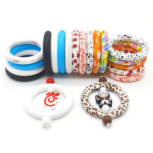 Perles de silicone imprimées de qualité alimentaire de 15mm perles de <span class=keywords><strong>dentition</strong></span> rondes à mâcher en silicone pour bracelet porte-clés fabrication de stylos perlés - Product Image 4