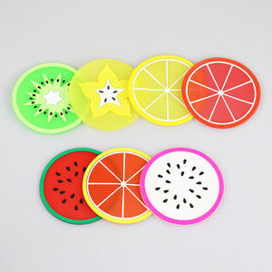 Sous-verres personnalisés en silicone PVC en forme de fruit pour boissons - Product Image 3