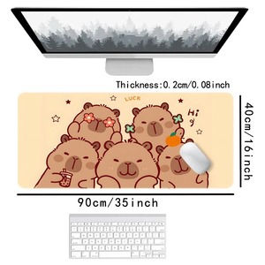 Lucky Capybara Cute Lovely Cool PC Gaming Mouse Pads Gamer Mats Teclado Pad Mat <strong>Laptop</strong> Office Carpet 900X400 - Product Image 5
