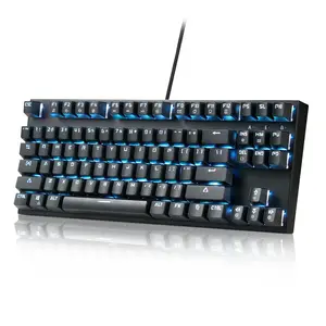 Custom Logo and Color Layout Wired Dual Mode 87 Keys Red Switch low price mechanical keyboard wireless blue switch