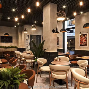 Mobilier de loisirs d'extérieur durable pour hôtels Cafés Dessert Shops-Tables de style européen Chaises pour manger à l'extérieur - Product Image 1