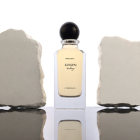 Flacon pulvérisateur en verre personnalisé - 100 ml, flacon de parfum vide transparent carré avec bouchon en bois