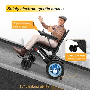 גבוהה באיכות סין כוח חשמלי גלגל כיסא נייד מתקפל קל משקל חשמלי כיסא גלגלים