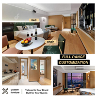 Ensemble de meubles d'hôtel modernes de luxe, durables, écologiques, de qualité commerciale, pour la rénovation des chambres d'hôtel, personnalisables