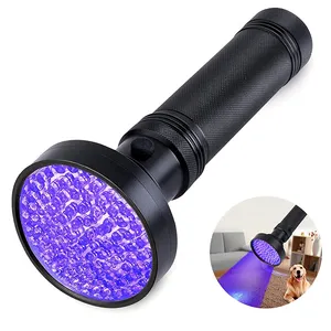 Purple Uv Flashlight Portable Ultraviolet 100 Led Purple Flashlight For Pet Doctor Purple Uv Flashlight With Aluminium Alloy