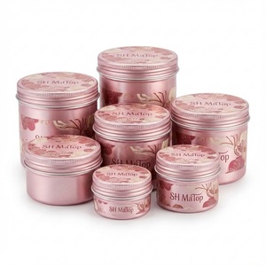 Pot en aluminium rose <span class=keywords><strong>de</strong></span> 60 ml en vrac avec insert EPE, contenant cosmétique - Product Image 1