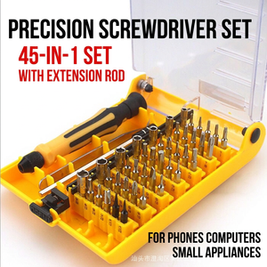 Jeu de tournevis 45 en 1 en acier au chrome-vanadium, outils de réparation pour téléphone et ordinateur, essentiel pour le bricolage à domicile - Product Image 3