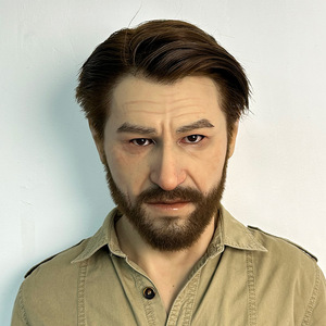 Máscara Masculina de Silicona Artificial, Cabeza de Hombre Joven de Silicona Real para Cosplay, Crossdressing, Fiestas, Transgénero, Cine - Product Image 2