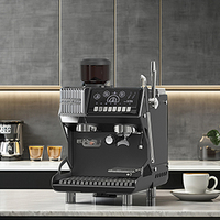 Machine à expresso italienne professionnelle en acier inoxydable et cafetière avec système d'infusion programmable par broyeur pour un usage domestique
