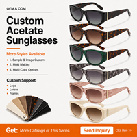 Nouveauté 2026, lunettes de soleil polarisées de luxe unisexes, durables, en bio-acétate, monture ovale intégrale, légères, protection UV400