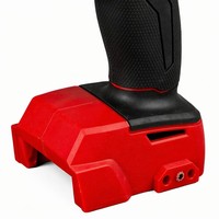 Perceuse à percussion rouge 18V 1/2 pouce pour le travail du bois et le bricolage, 60 N.m, visseuse électrique multifonction portative, perceuse à batterie lithium-ion pour extérieur
