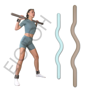 Barra de Yoga Premium de Forma Ovalada, Diseño Plegable, Construcción Duradera, Núcleo de Hierro Fundido, Revestimiento de Silicona Antideslizante, Uso en Gimnasios - Product Image 1