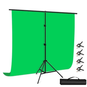 Фон для фотосъемки PULUZ 2 м x 2 м T-образная подставка набор кронштейнов для фона из зеленой ткани аксессуары для фотокамеры