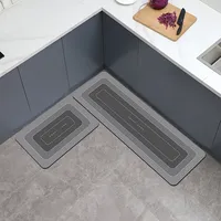 Tapis de sol de cuisine en PVC imperméable antidérapant avec envers en caoutchouc, lavable en machine, anti-salissure, tapis de porte domestique