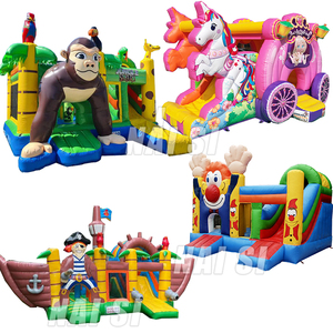 Château rebondissant gonflable de château plein d'entrain en gros de haute qualité avec le château plein d'entrain <span class=keywords><strong>commercial</strong></span> de glissière pour des enfants - Product Image 3