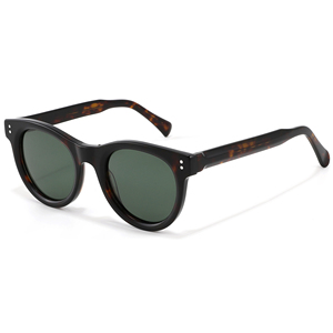 Lunettes de soleil unisexes, monture noire, verres marron, protection UV400, style rétro, protection solaire pour adultes - Product Image 4