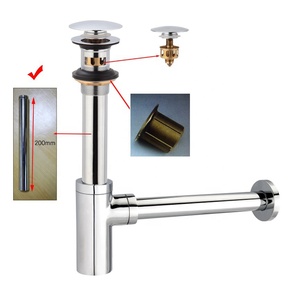 Saringan wastafel, kamar mandi wastafel, krom, pembuangan air Pop-up, Anti ledakan dan Anti menyumbat, saringan pembuangan dengan lubang meluap - Product Image 4