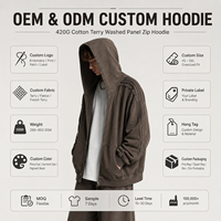 Sweat-shirt épais en molleton de coton 420 GSM, style streetwear américain, avec empiècements de ruban vieilli, marque privée