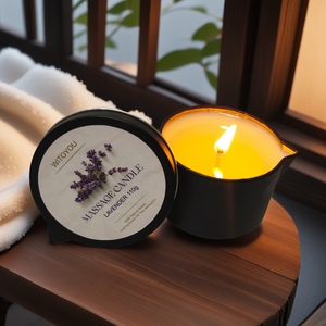 Huile Essentielle de Luxe 6oz, Huile de <span class=keywords><strong>Massage</strong></span> Spa, Bougie en Gros avec Pot en Étain à Bec Noir pour Pédicure Corporelle Sensuelle - Product Image 1