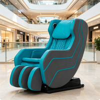 Fauteuil de massage électrique portable et pliable en cuir de luxe avec compresse chaude, zéro gravité, massage 3D, masseur dorsal Bluetooth