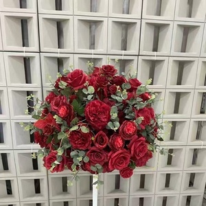 Esfera Floral de Seda Morada de Lujo, Centro de Mesa Premium con Rosas y Hortensias para Decoración de Mesas de Boda - Product Image 3