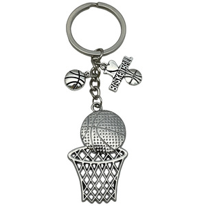 Hip-Hop Sports <strong>Basketball</strong> Football Tennis Badminton Alloy Keychain Creative Game Peripheral Gift Key Ring Pendant Wholesale - Product Image 5