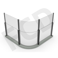 Balustrade en verre personnalisé main courante coupe-vent balustrade en verre rétractable pour l'extérieur thé café et restaurant