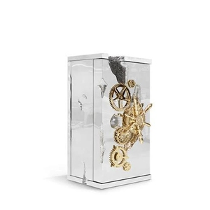 Boca Thiết Kế Thép Không Gỉ Chống Cháy Nhỏ Triệu Phú An Toàn Điện Tử Ổ Khóa Rượu Vang Đồ Trang Sức Lưu Trữ Tủ Cho Nhà Phòng Khách - Product Image 6