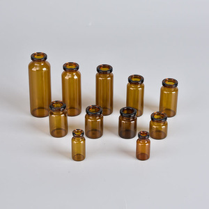 Amber Borosilicate Glass Laboratory Vials 20ml <b>Crimp</b> Top Caps Sample <b>Set</b> - Product Image 2