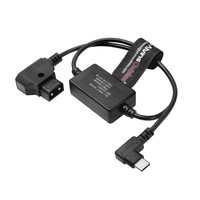 Câble d'alimentation Alvin's D-Tap vers USB-C pour R5C/ A7SIII/FX3/ Z5/Z9/Lumix S5-5V/9V/12V 3A PD Charge rapide 60cm