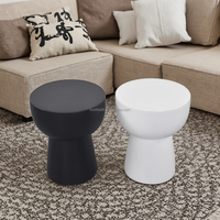 Meubles de maison mobiles de luxe au design moderne, table de chevet ronde créative pour petite chambre et table basse en fibre de verre