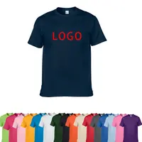 Kaus Logo Kustom Grosir OEM Kaus Polos Bermotif Pria Longgar Kaus 100% Katun Ukuran Ekstra Besar