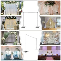 Kit de Tubos y Cortinas Ajustables, Soporte Resistente para Telón de Fondo, para Eventos, Fiestas, Bodas, Decoración, Exhibición de Truss