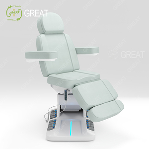 Kasur Salon wajah Spa elektrik 4 motor, tempat tidur terapi pijat kontrol kaki Modern dengan lampu - Product Image 4