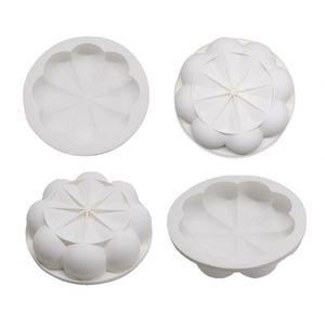 แม่พิมพ์เค้กฝรั่งเศสรูปดอกไม้แปดกลีบแบบใหม่ TangChu Baking 4-in-1 รูปหัวใจ สำหรับทำขนมงา ขนมมูส ซิลิโคน ทนความร้อน ใช้กับเตาอบได้ - Product Image 5